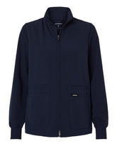 Jaanuu W60001 - Women's Ceri Essential Full-Zip 6-Pocket Scrub Jacket - Midnight Navy