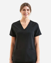Onna NN310 - Women's Invincible V-Neck Stretch Scrub Top - Black