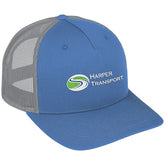 Richardson Five Panel Snapback Trucker Cap - Cobalt Blue / Gray