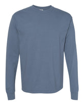 Comfort Colors 6014 - Unisex Garment-Dyed Heavyweight Long Sleeve T-Shirt - Blue Jean - Front