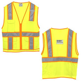 Surveyor Zippered Two-Tone Vest - Safety Yellow / Safety Orange