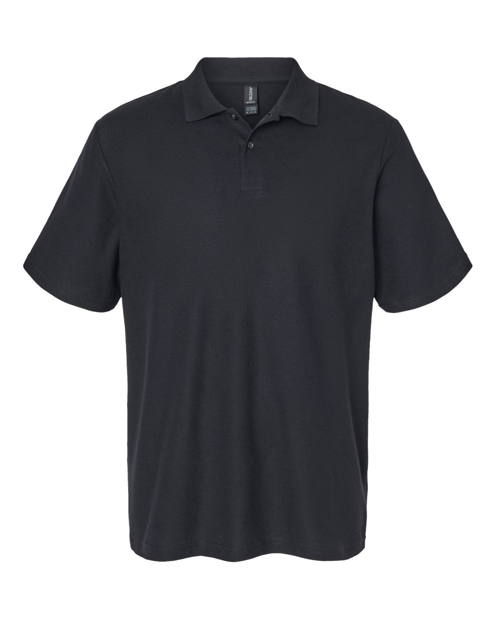 Gildan 64800 - Unisex Softstyle® Pique Polo - Black - Front