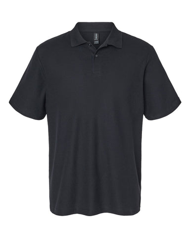 Gildan 64800 - Unisex Softstyle® Pique Polo - Black - Front