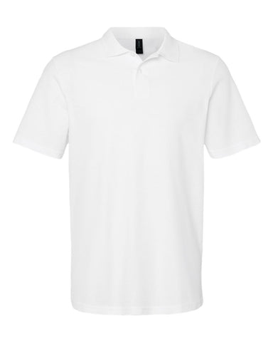 Gildan 64800 - Unisex Softstyle® Pique Polo - White - Front