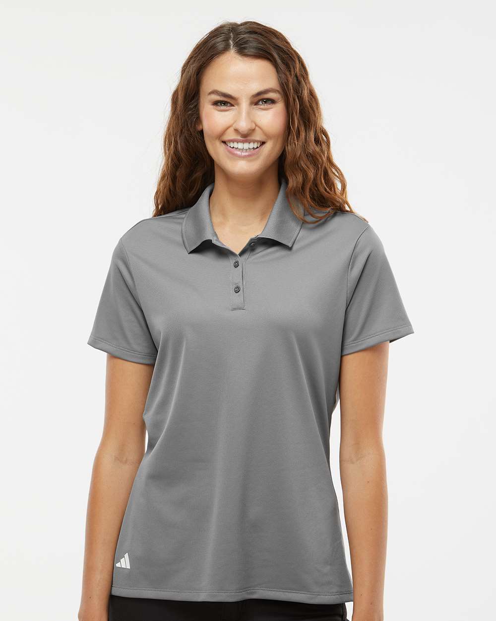 adidas A431 - Women's Performance Piqué Polo - Grey Three