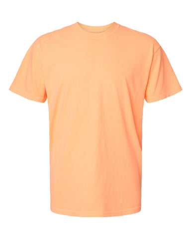 Comfort Colors 1717 - Unisex Garment-Dyed Heavyweight T-Shirt - Neon Cantaloupe - Front