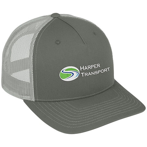 Richardson Five Panel Snapback Trucker Cap - Beetle / Quarry