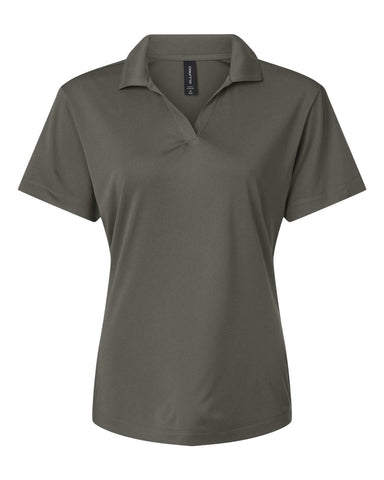 AllPro 41800L - Women's Pro-Lock Performance Polo - Charcoal - Front