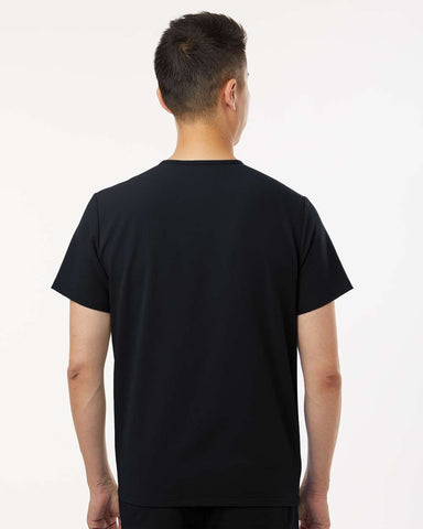 Jaanuu M10001 - Men's Holmes Everyday 1-Pocket Scrub V-Neck Top - Black