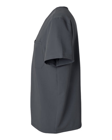 Jaanuu M10001 - Men's Holmes Everyday 1-Pocket Scrub V-Neck Top - Carbon Grey