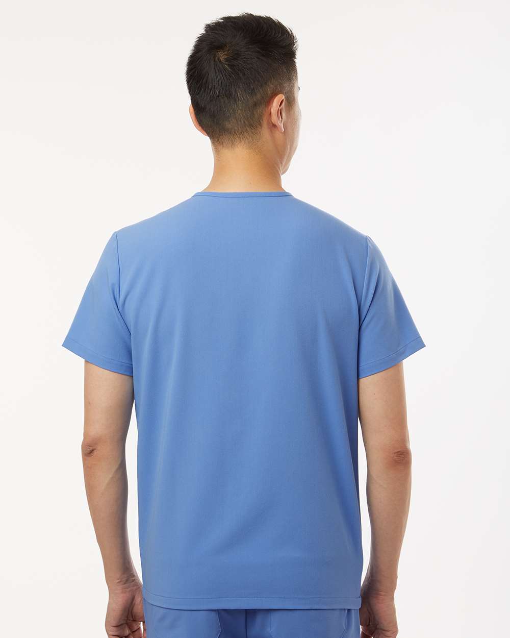 Jaanuu M10001 - Men's Holmes Everyday 1-Pocket Scrub V-Neck Top - Ceil Blue