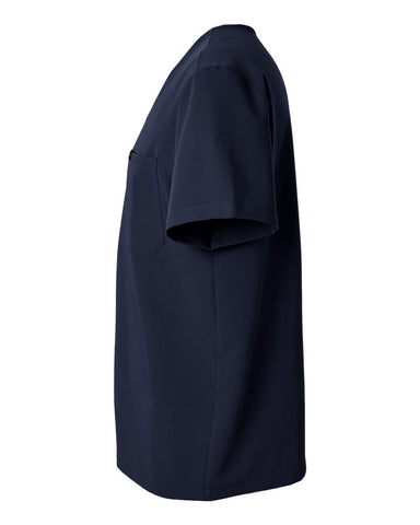 Jaanuu M10001 - Men's Holmes Everyday 1-Pocket Scrub V-Neck Top - Midnight Navy