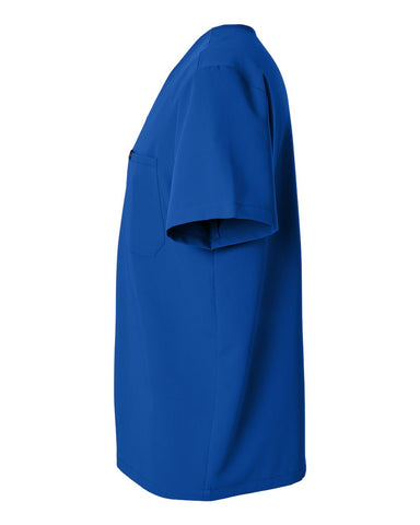 Jaanuu M10001 - Men's Holmes Everyday 1-Pocket Scrub V-Neck Top - Royal Blue