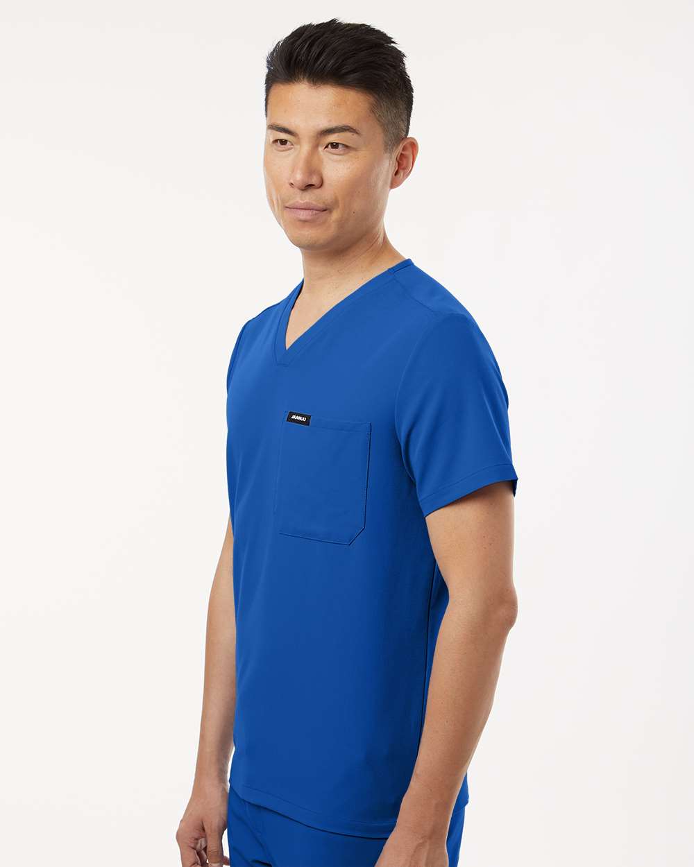 Jaanuu M10001 - Men's Holmes Everyday 1-Pocket Scrub V-Neck Top - Royal Blue