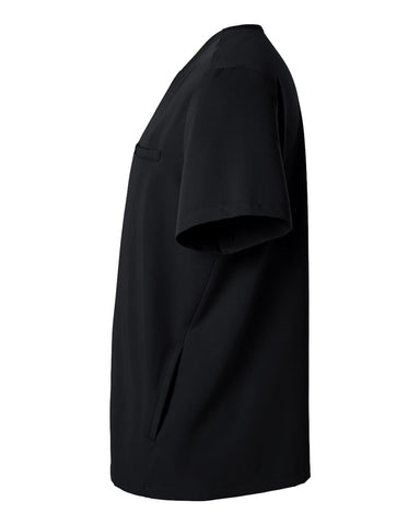 Jaanuu M10002 - Men's Platt 3-Pocket Scrub V-Neck Top - Black