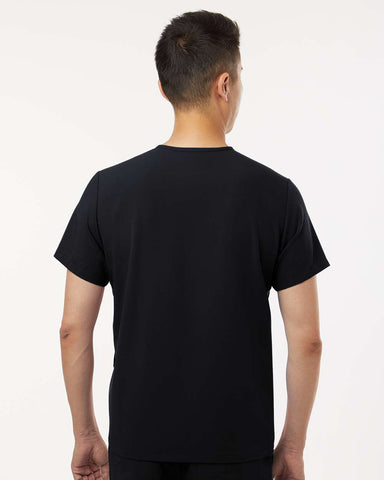 Jaanuu M10002 - Men's Platt 3-Pocket Scrub V-Neck Top - Black