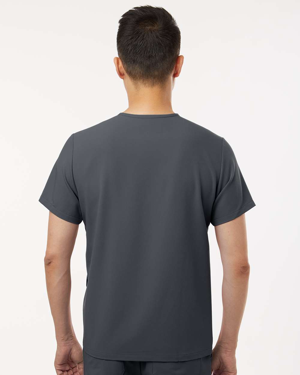 Jaanuu M10002 - Men's Platt 3-Pocket Scrub V-Neck Top - Carbon Grey