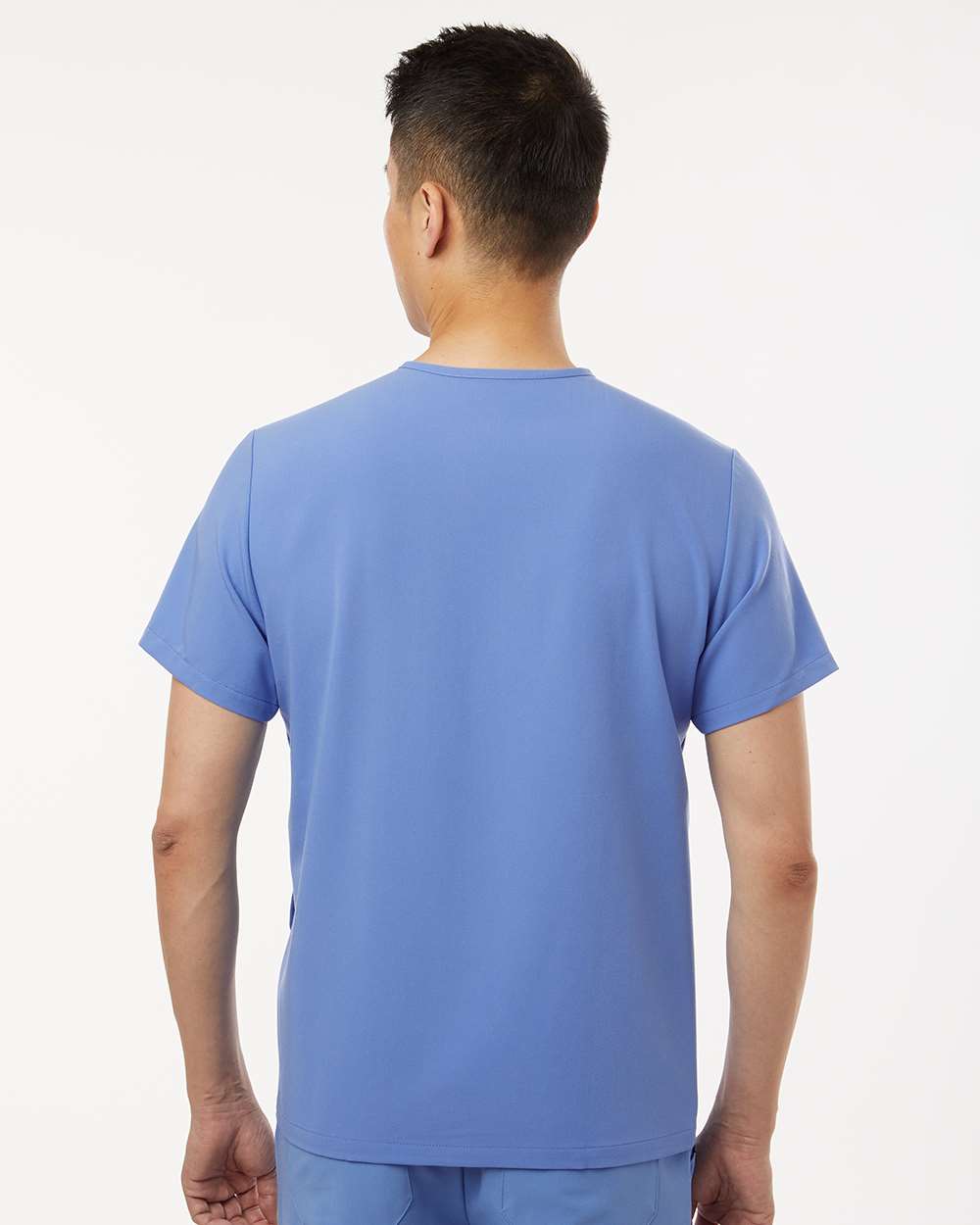 Jaanuu M10002 - Men's Platt 3-Pocket Scrub V-Neck Top - Ceil Blue