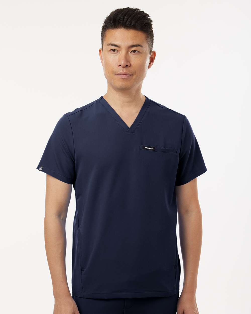 Jaanuu M10002 - Men's Platt 3-Pocket Scrub V-Neck Top - Midnight Navy