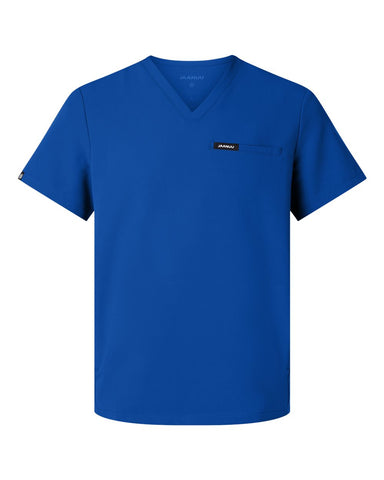 Jaanuu M10002 - Men's Platt 3-Pocket Scrub V-Neck Top - Royal Blue
