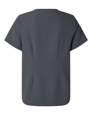Jaanuu W10001 - Women's Rhena Essential 3-Pocket Scrub V-Neck Top - Carbon Grey