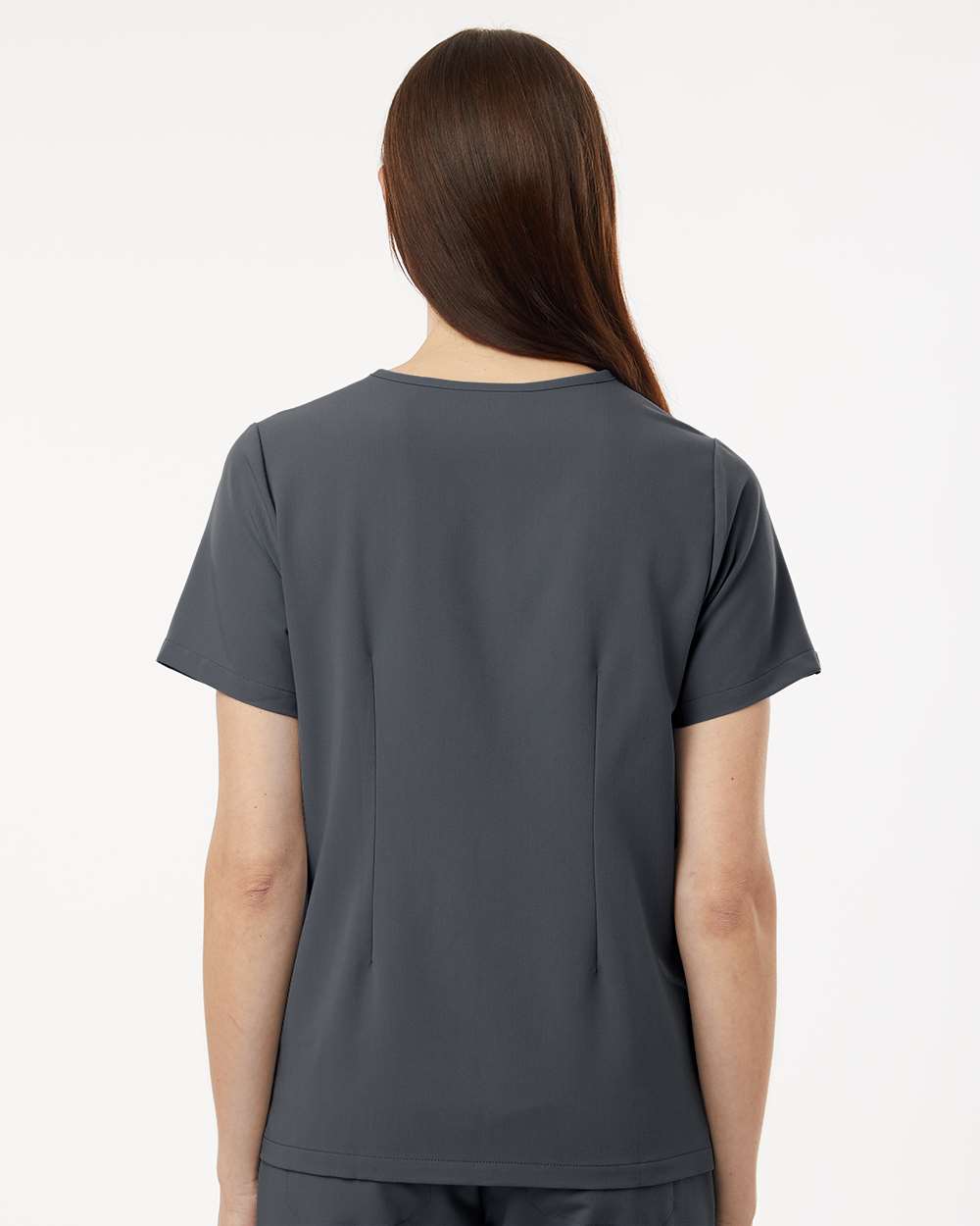 Jaanuu W10001 - Women's Rhena Essential 3-Pocket Scrub V-Neck Top - Carbon Grey