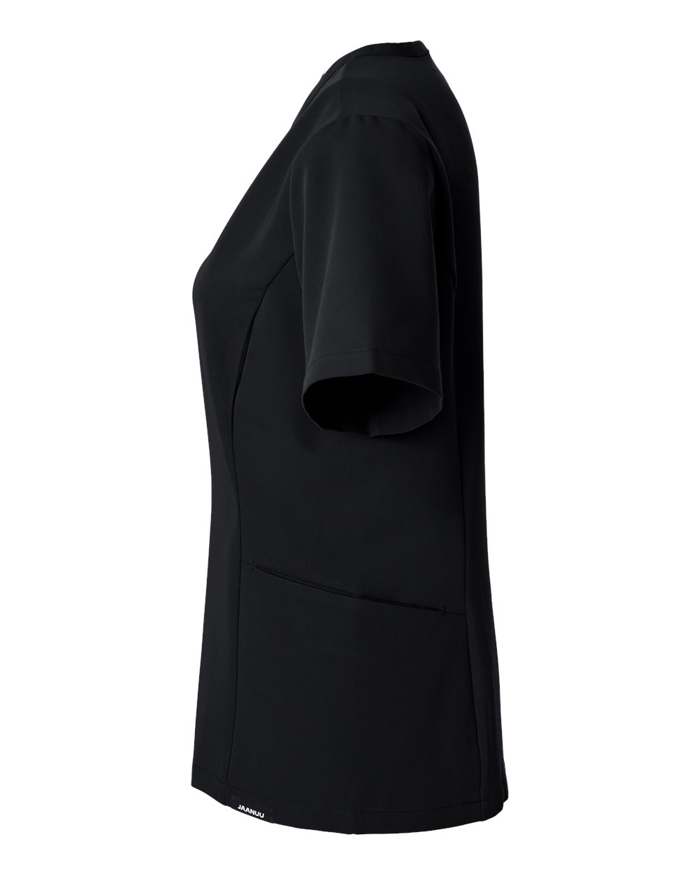 Jaanuu W10003 - Women's Calix Fit & Flare Scrub V-Neck Top - Black