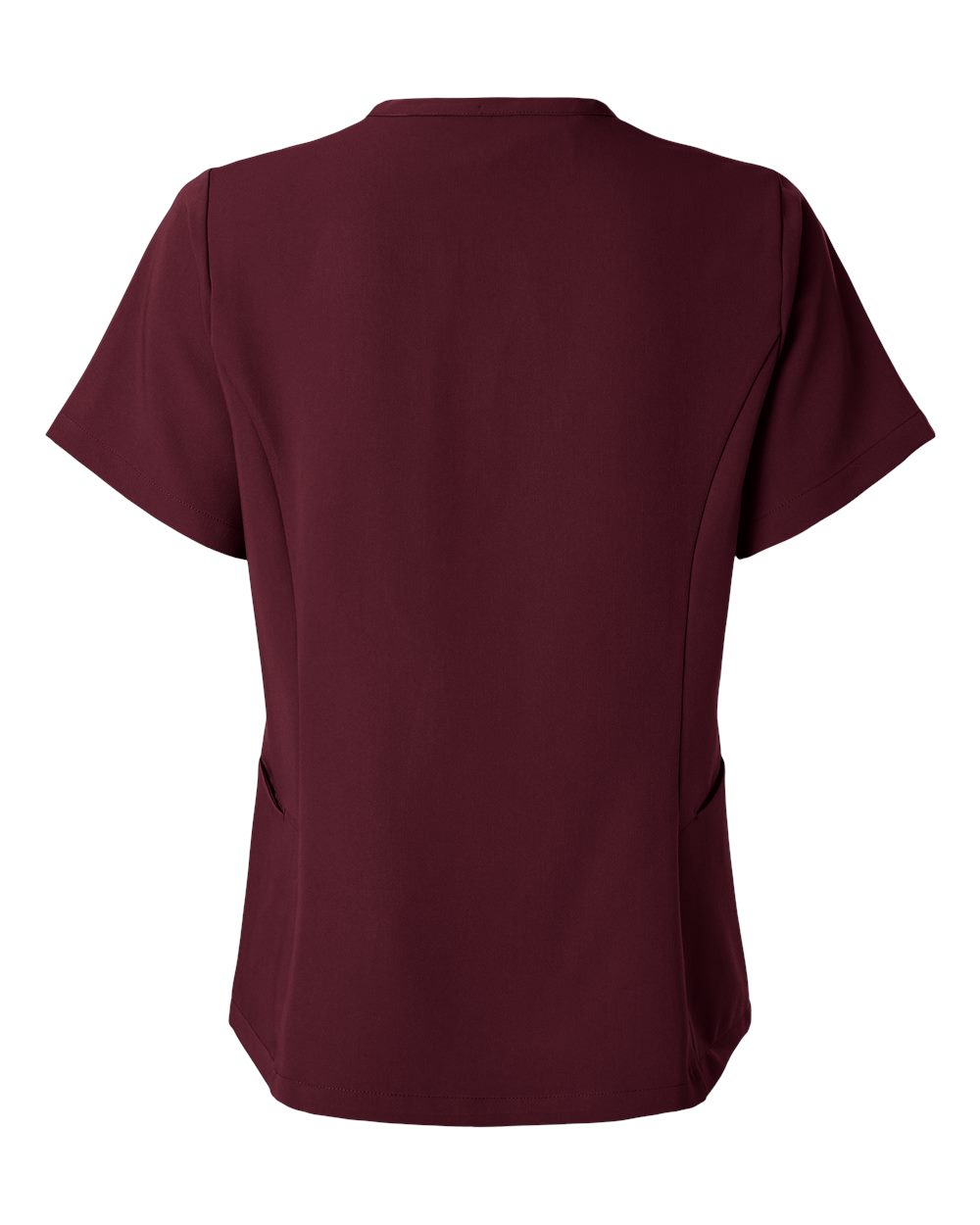 Jaanuu W10003 - Women's Calix Fit & Flare Scrub V-Neck Top - Burgundy