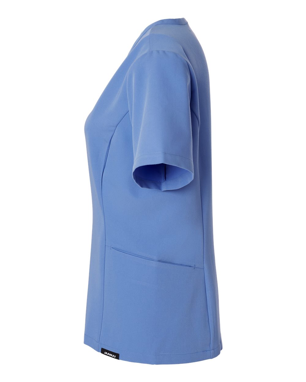 Jaanuu W10003 - Women's Calix Fit & Flare Scrub V-Neck Top - Ceil Blue