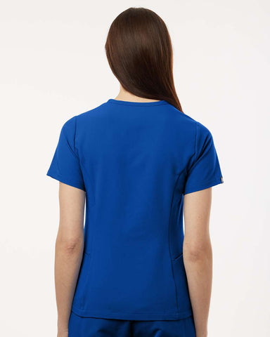 Jaanuu W10003 - Women's Calix Fit & Flare Scrub V-Neck Top - Royal Blue