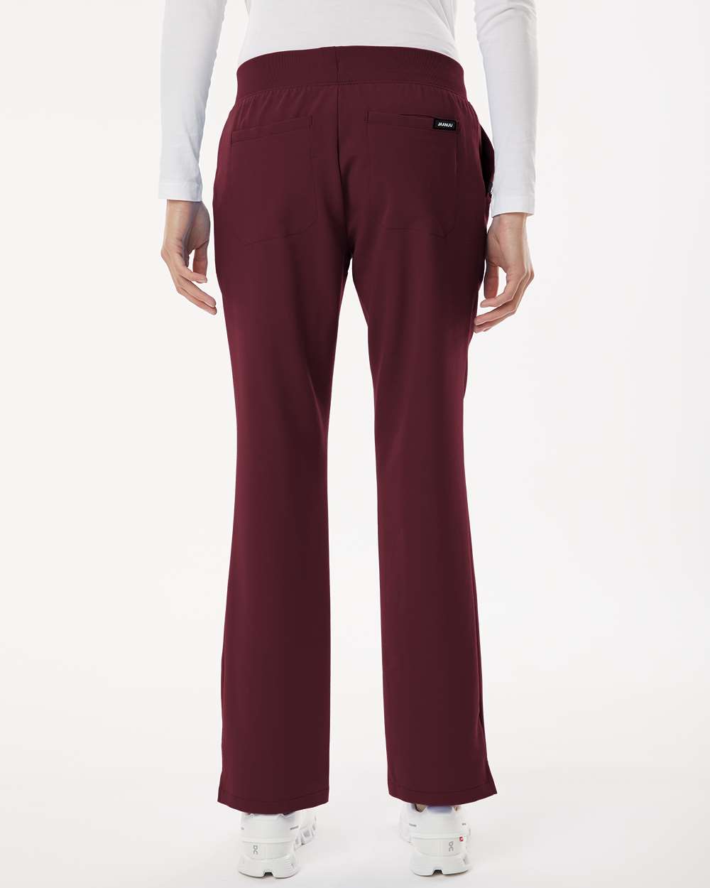 Jaanuu W20001 - Women's Xenos Essential Knit-Waist Scrub Pants - Burgundy