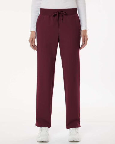 Jaanuu W20001 - Women's Xenos Essential Knit-Waist Scrub Pants - Burgundy