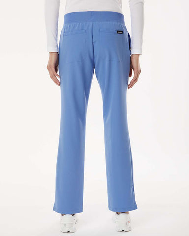 Jaanuu W20001 - Women's Xenos Essential Knit-Waist Scrub Pants - Ceil Blue