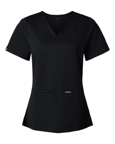 Jaanuu W30003 - Women's Cesi UltraSOFT™ Scrub V-Neck Top - Black