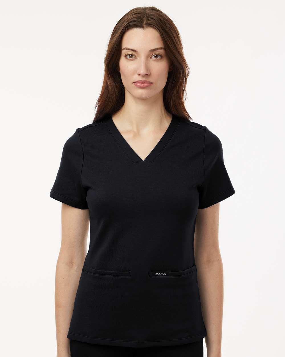 Jaanuu W30003 - Women's Cesi UltraSOFT™ Scrub V-Neck Top - Black