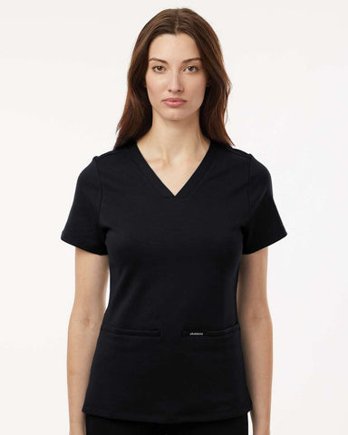 Jaanuu W30003 - Women's Cesi UltraSOFT™ Scrub V-Neck Top - Black
