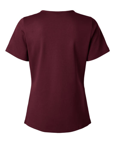 Jaanuu W30003 - Women's Cesi UltraSOFT™ Scrub V-Neck Top - Burgundy