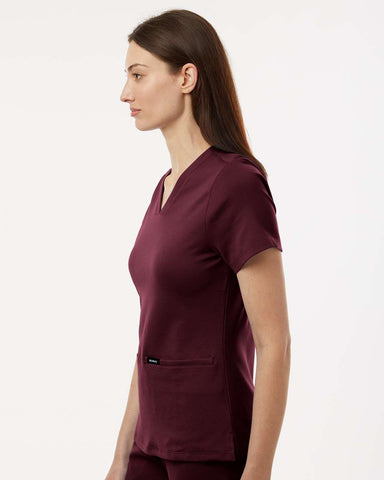 Jaanuu W30003 - Women's Cesi UltraSOFT™ Scrub V-Neck Top - Burgundy