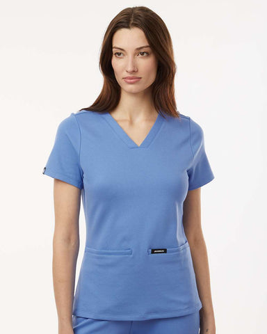Jaanuu W30003 - Women's Cesi UltraSOFT™ Scrub V-Neck Top - Ceil Blue