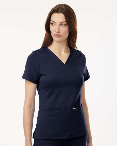 Jaanuu W30003 - Women's Cesi UltraSOFT™ Scrub V-Neck Top - Midnight Navy
