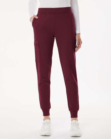 Jaanuu W40001 - Women's Rubi UltraSOFT™ Scrub Joggers - Burgundy
