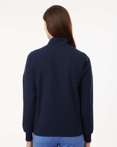 Jaanuu W60001 - Women's Ceri Essential Full-Zip 6-Pocket Scrub Jacket - Midnight Navy
