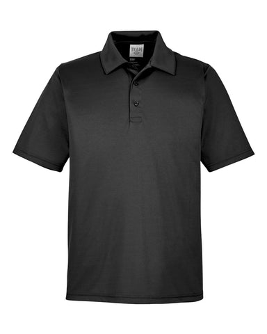 Team 365 TT51 - Men's Zone Performance Polo - Black - Front
