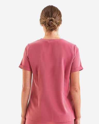 Onna NN310 - Women's Invincible V-Neck Stretch Scrub Top - Calm Pink