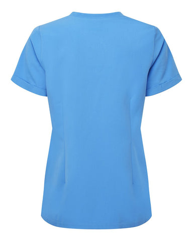 Onna NN310 - Women's Invincible V-Neck Stretch Scrub Top - Ceil Blue