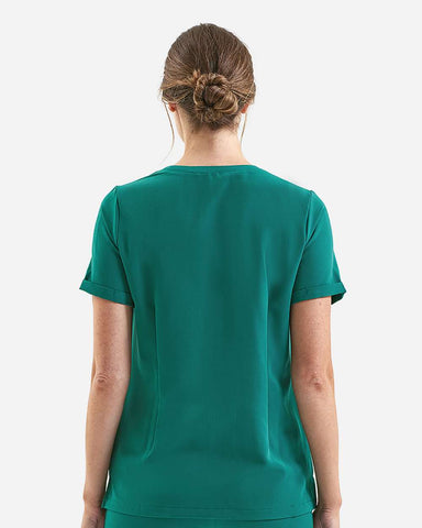 Onna NN310 - Women's Invincible V-Neck Stretch Scrub Top - Clean Green