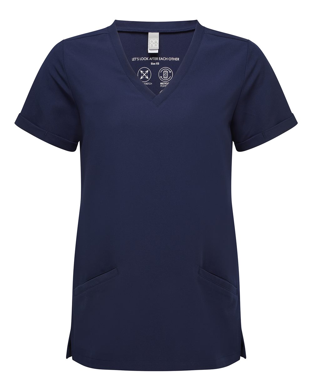 Onna NN310 - Women's Invincible V-Neck Stretch Scrub Top - Navy