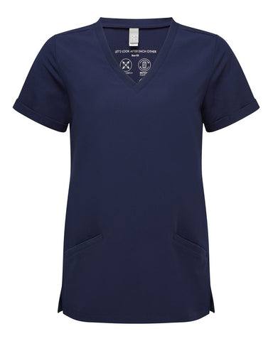 Onna NN310 - Women's Invincible V-Neck Stretch Scrub Top - Navy