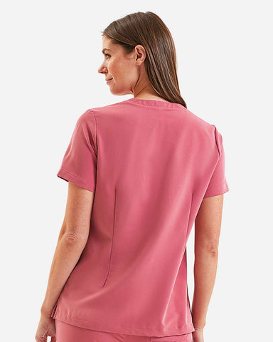 Onna NN300 - Women's Limitless V-Neck Stretch Scrub Top - Calm Pink