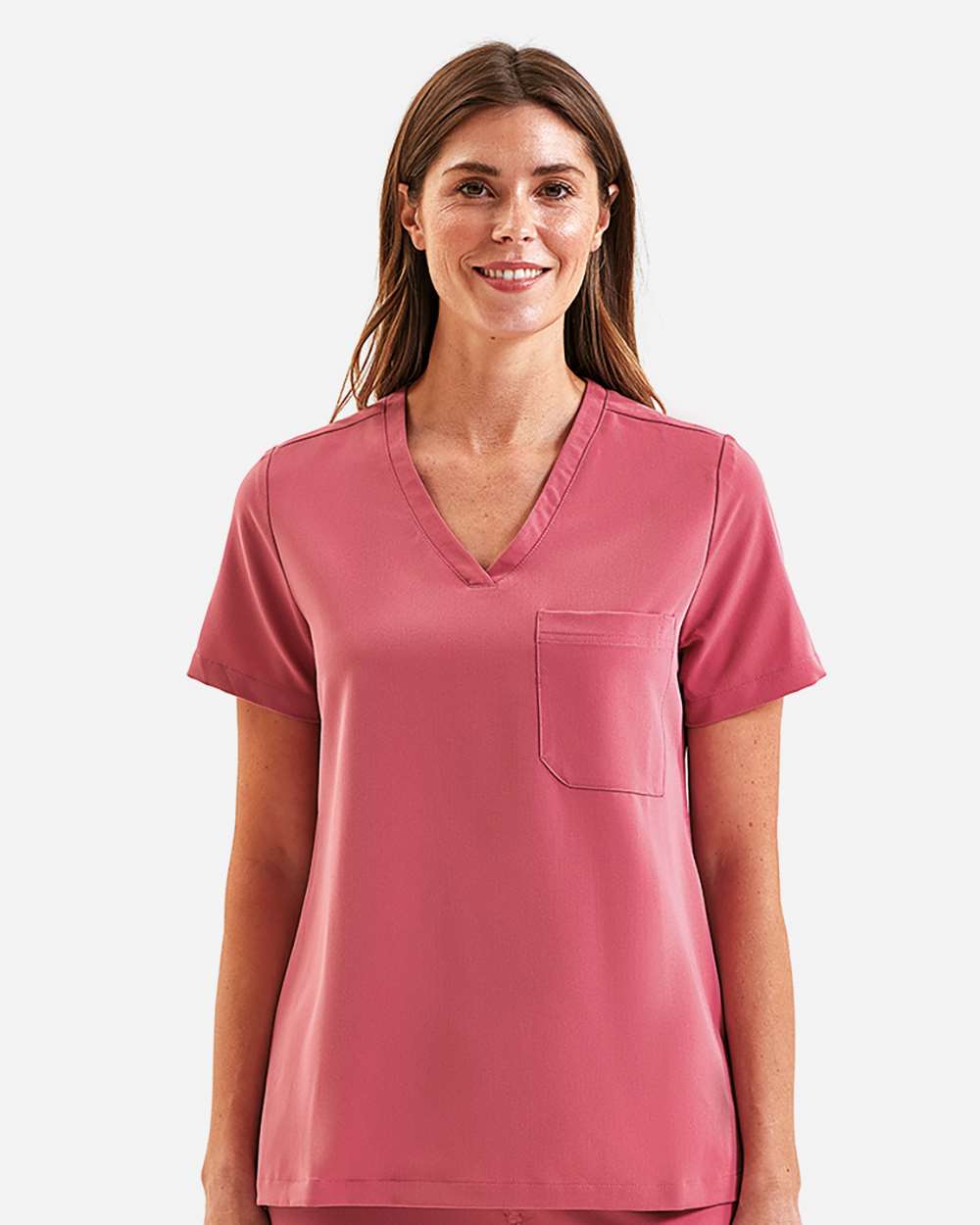 Onna NN300 - Women's Limitless V-Neck Stretch Scrub Top - Calm Pink